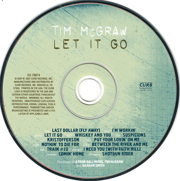 Tim McGraw : Let It Go (CD, Album)