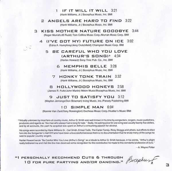 Hank Williams Jr. : Pure Hank (CD, Album, Club)