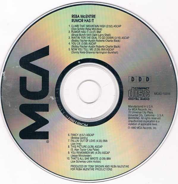 Reba McEntire : Rumor Has It (CD, Album)