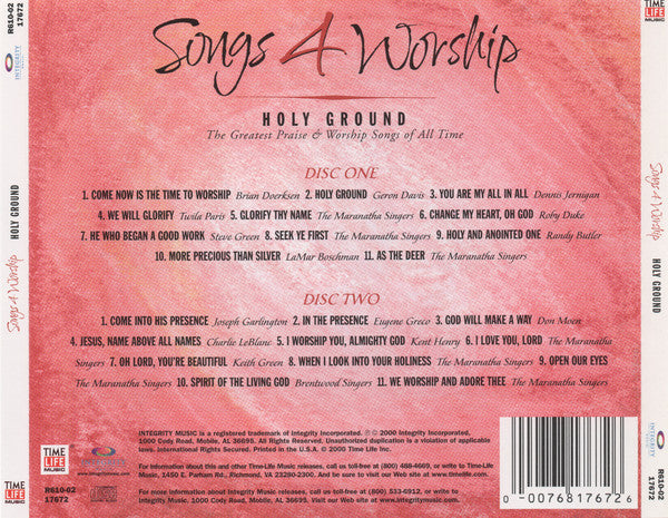 Various : Songs 4 Worship: Holy Ground (2xCD, Comp)