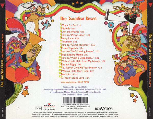 The Canadian Brass : All You Need Is Love (CD, Album, Club)