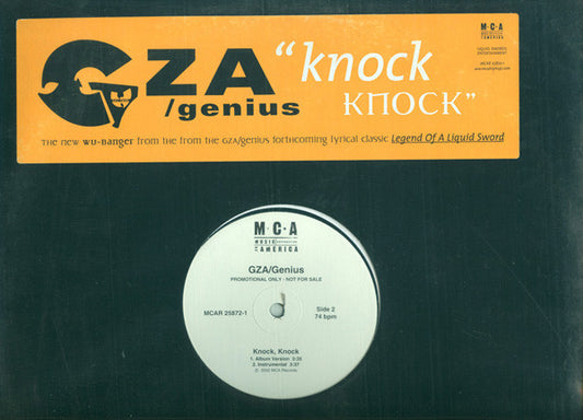 GZA / The Genius - Knock Knock (12") (VG+) - Endless Media