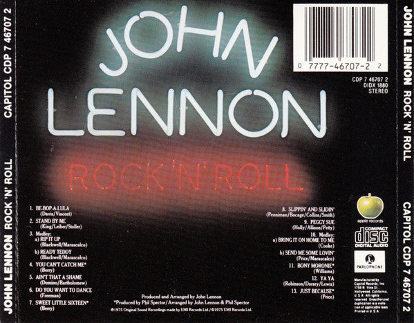John Lennon : Rock 'N' Roll (CD, Album, RE, RP)