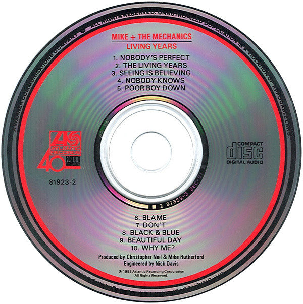 Mike & The Mechanics : Living Years (CD, Album)