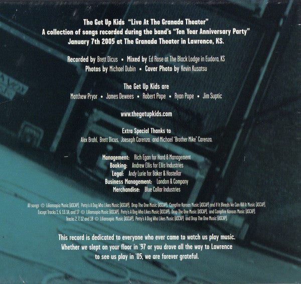 The Get Up Kids : Live! @ The Granada Theater (CD, Album, Dig)