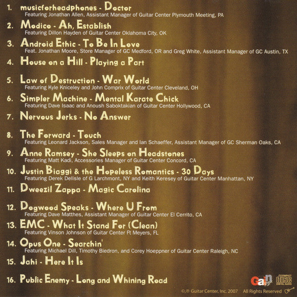 Various : Music By Guitar Center Employees - Fresh Cuts Volume 1 (CD, Comp)