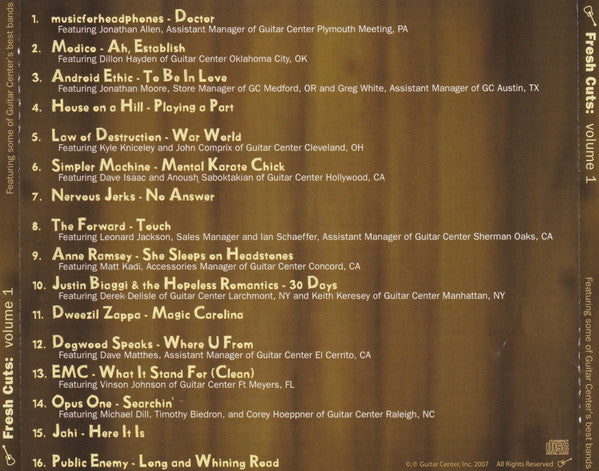 Various : Music By Guitar Center Employees - Fresh Cuts Volume 1 (CD, Comp)