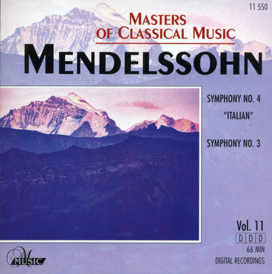 Felix Mendelssohn-Bartholdy - Dresdner Symphonie-Orchester, Herbert Berger (4) : Masters Of Classical Music, Vol.11: Mendelssohn (CD, Album)