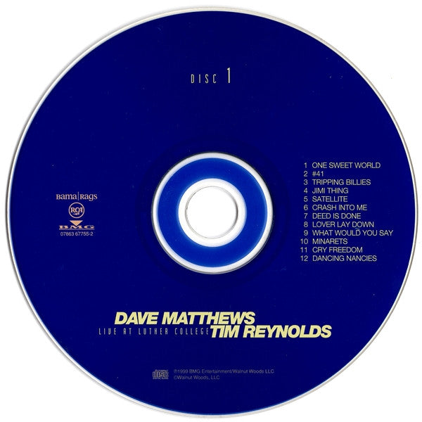 Dave Matthews, Tim Reynolds : Live At Luther College (2xCD, Album, SPU)