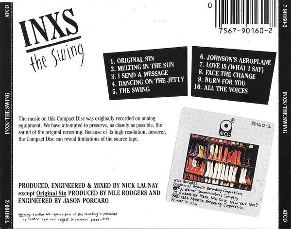 INXS : The Swing (CD, Album, RE, Blu)