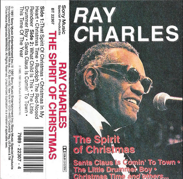 Ray Charles : The Spirit Of Christmas (Cass, Album, Dol)