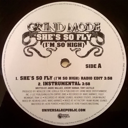 Grind Mode : She's So Fly (I'm So High) (12", Promo)