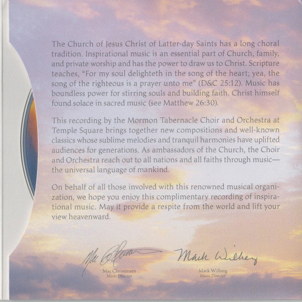 Mormon Tabernacle Choir, Orchestra at Temple Square, Mack Wilberg : Heavensong Music Of Contemplation And Light (CD, Album)