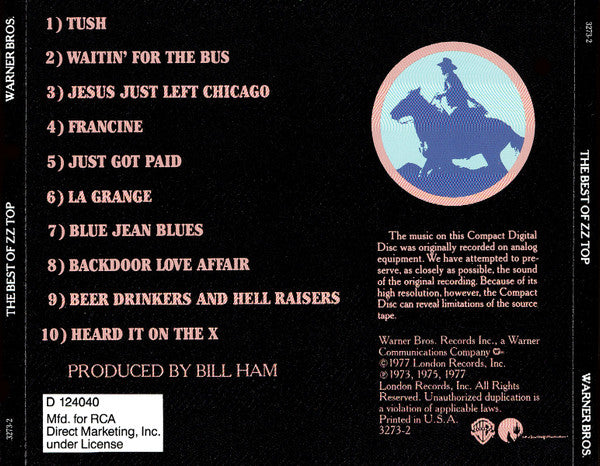 ZZ Top : The Best Of ZZ Top (CD, Comp, Club, RE)