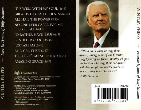 Wintley Phipps : Just As I Am And Other Favorite Hymns Of Billy Graham (CD, Album)