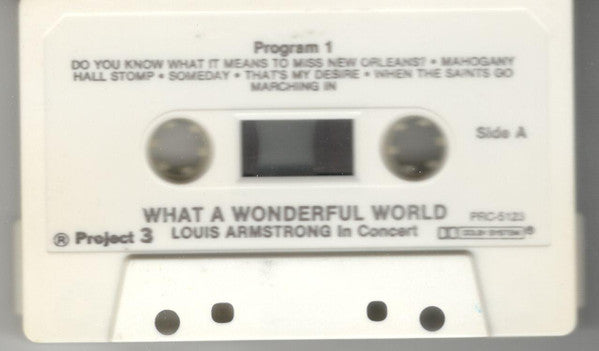 Louis Armstrong : What A Wonderful World - Louis Armstrong In Concert (Cass, Album, RE)
