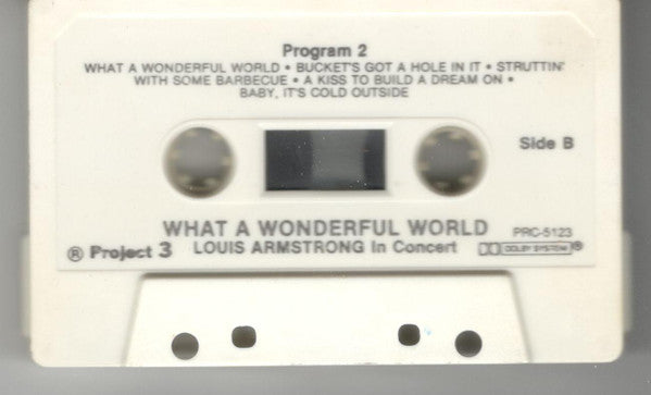 Louis Armstrong : What A Wonderful World - Louis Armstrong In Concert (Cass, Album, RE)