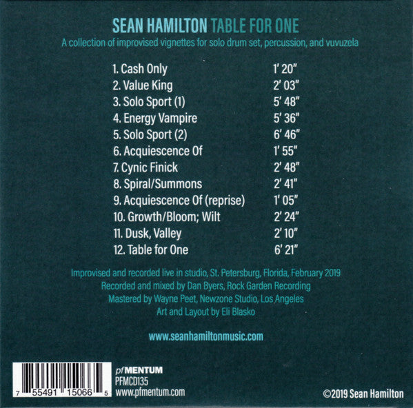 Sean Hamilton (7) : Table For One (CDr, Album)