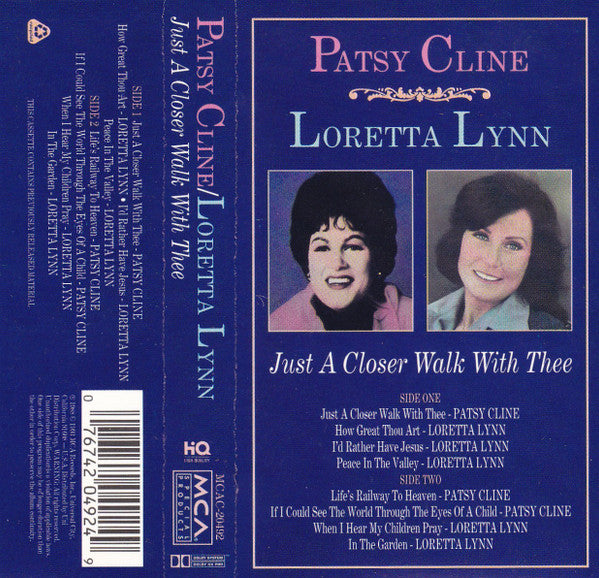 Patsy Cline / Loretta Lynn : Just A Closer Walk With Thee (Cass, Comp)