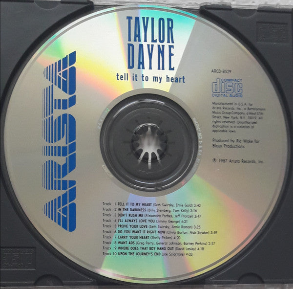 Taylor Dayne : Tell It To My Heart (CD, Album)
