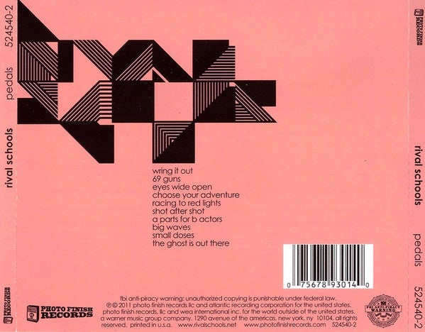 Rival Schools : Pedals (CD, Album)