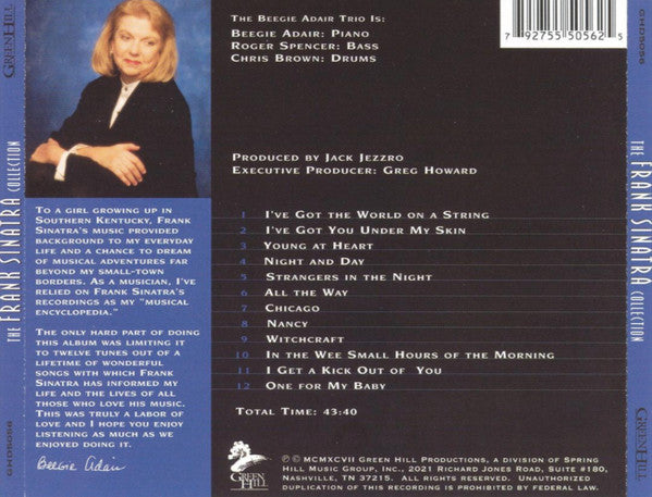 The Beegie Adair Trio : The Frank Sinatra Collection (CD, Album)