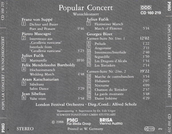 London Festival Orchestra (2), Alfred Scholz : Wunschkonzert = Popular Concert (CD, Comp)