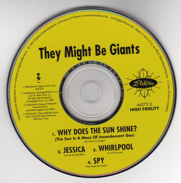 They Might Be Giants : Why Does The Sun Shine? (The Sun Is A Mass Of Incandescent Gas) (CD, Maxi)