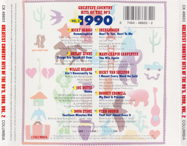 Various : Greatest Country Hits Of The 90's, 1990, Vol. 2 (CD, Comp)