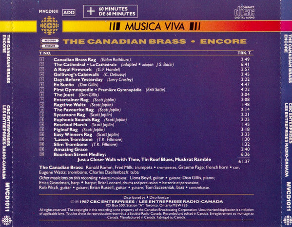 The Canadian Brass : Encore (CD)