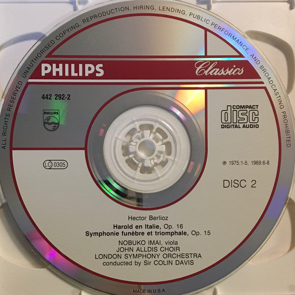 Hector Berlioz - Nobuko Imai, London Symphony Orchestra, John Alldis Choir, Sir Colin Davis : Great Orchestral Works (2xCD, Comp, RM)