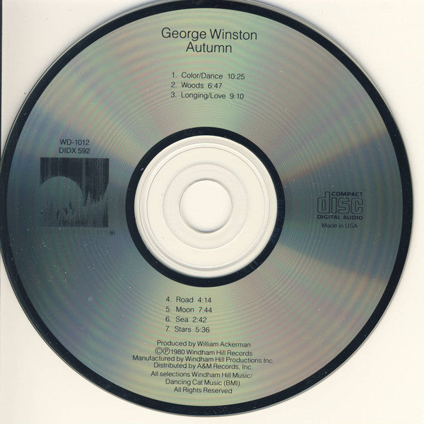 George Winston : Autumn (CD, Album, DAD)