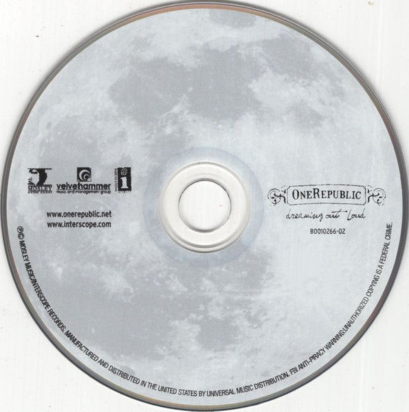 OneRepublic : Dreaming Out Loud (CD, Album, Club)