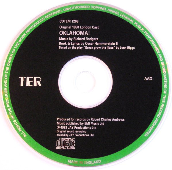 "Oklahoma!" Original 1980 London Cast : Oklahoma! (CD, Album)