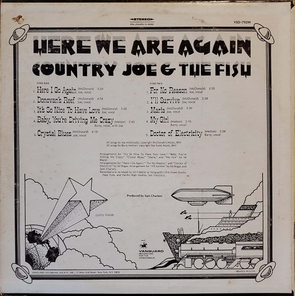 Country Joe And The Fish : Here We Are Again (LP, Album, Pit)