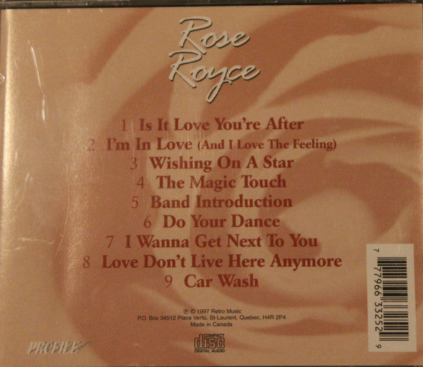 Rose Royce : A Profile Of Rose Royce (CD, Album)
