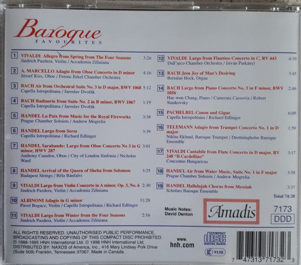 Various : Baroque Favourites (CD)