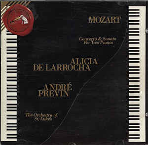 Wolfgang Amadeus Mozart, Alicia De Larrocha, André Previn, Orchestra Of St. Luke's : Concerto & Sonata For Two Pianos (CD, Club, RE)