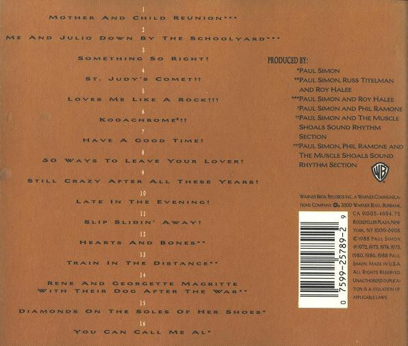Paul Simon : Negotiations And Love Songs (1971-1986) (CD, Comp)