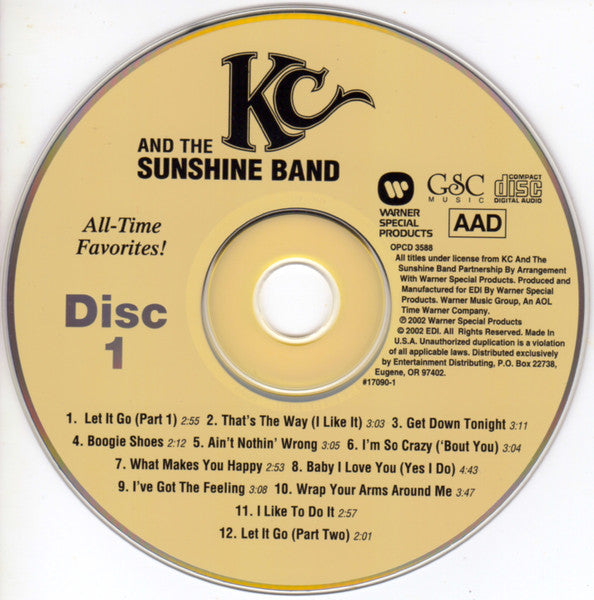 KC & The Sunshine Band : 36 All-Time Favorites! (3xCD, Comp)