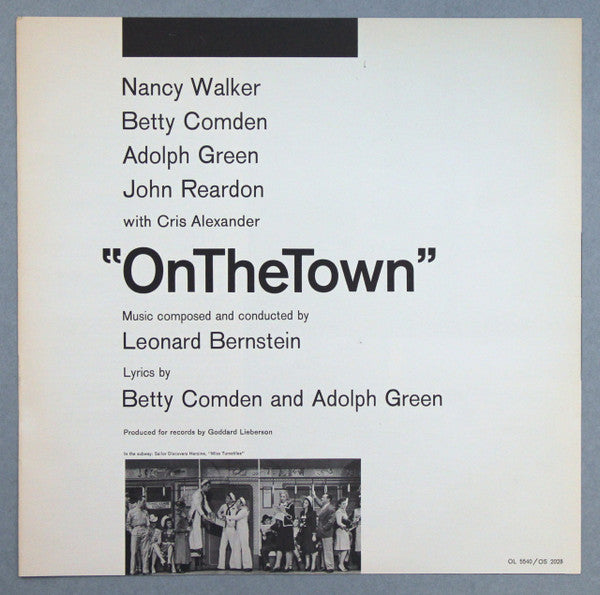 Leonard Bernstein , Lyrics By Betty Comden And Adolph Green : On The Town (LP, Mono)