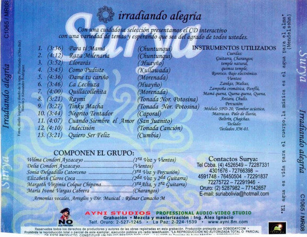 Surya (17) : Irradiando Alegría  (CD, Album)