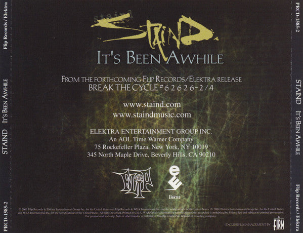 Staind : It's Been Awhile (CD, Single, Promo)