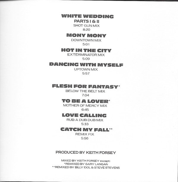 Billy Idol : Vital Idol (CD, Album, Comp, Club, RE, RP, CRC)