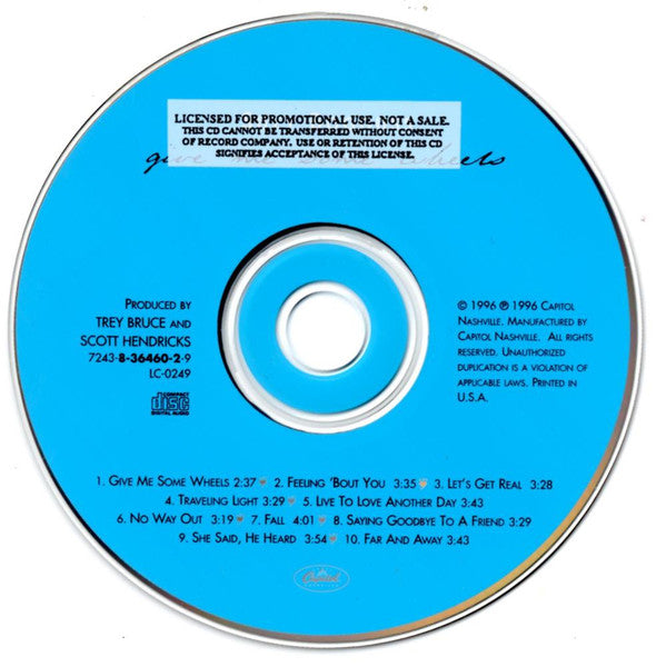 Suzy Bogguss : Give Me Some Wheels (CD, Album, Promo)