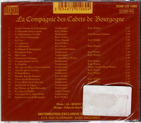 La Compagnie Des Cadets de Bourgogne : Chante Le Bourguignon Vermeil (CD, Album)