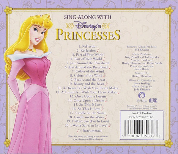 Various : Sing-Along With Disney's Princesses (CD, Album)