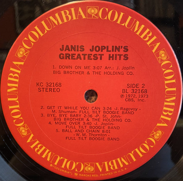 Janis Joplin : Janis Joplin's Greatest Hits (LP, Comp, San)