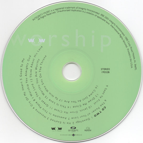 Various : Wow Worship Green (Today's 30 Most Powerful Worship Songs) (2xCD, Comp)