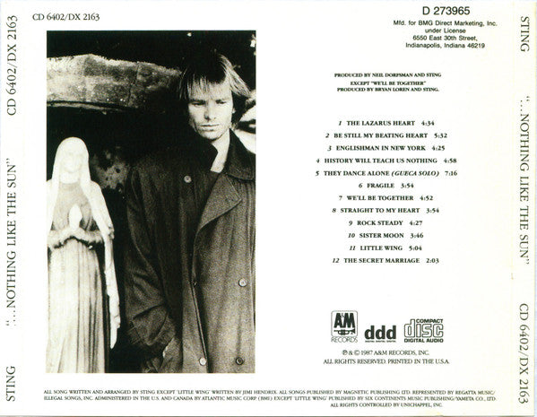 Sting : ...Nothing Like The Sun (CD, Album, Club)